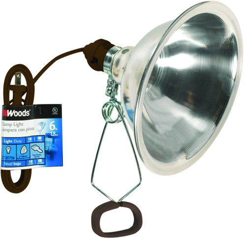 CCI 0151 Clamp Light, Incandescent Lamp, 150 W, 6 ft L Cord