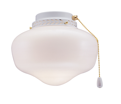 Boston Harbor Ceiling Fan Light Kit, 190 W, Candelabra, 1, 60 W Lamp, White,