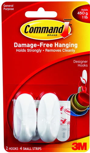 Command 17082 Designer Hook, 1 lb Weight Capacity, Plastic