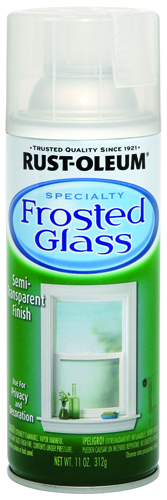 RUST-OLEUM 1903830 Specialty Frosted Glass Spray Paint, Frosted Glass, 11 oz