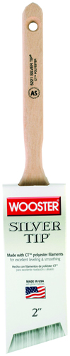 WOOSTER 5221-2 Paint Brush, 2-11/16 in L Bristle, Sash Handle, Stainless