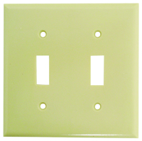 Eaton Wiring Devices 2139V-BOX Standard-Size Wallplate, 2-Gang, Thermoset,