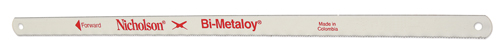 Crescent Nicholson Bi-Metaloy 62723N/62763 Hand Hacksaw Blade, Wavy Teeth,