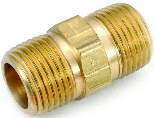 HEX NIPPLE BRASS 3/4X3/4