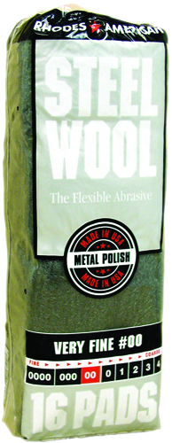 Homax 106602-06 Steel Wool Pad, #00-Grit, Very Fine, Metal