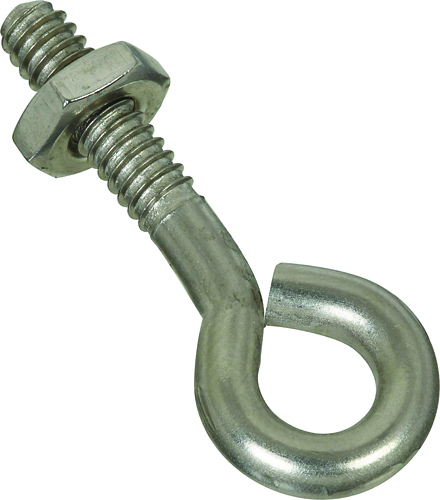 National Hardware N221-556 Eye Bolt, #10-24 Thread, 3/4 in L Thread, 0.28 in