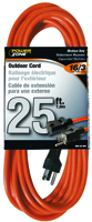 PowerZone Sjtw Round Medium Duty Extension Cord, 16/3, 25 Ft, Double
