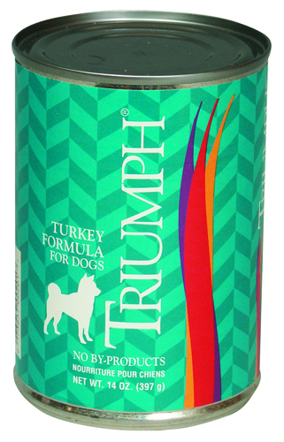 Triumph 6600201 Natural, Premium Dog Food, Turkey, 14 oz Can