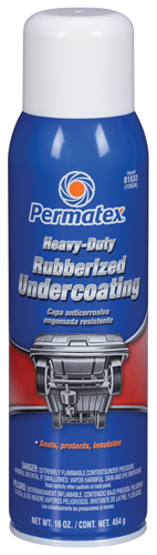 Permatex 81833 Heavy Duty Rubberized Undercoat, 20 oz, Aerosol Can, Black,