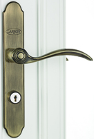 LARSON QuickFit 20297820 Door Handleset, Metal, Antique Brass
