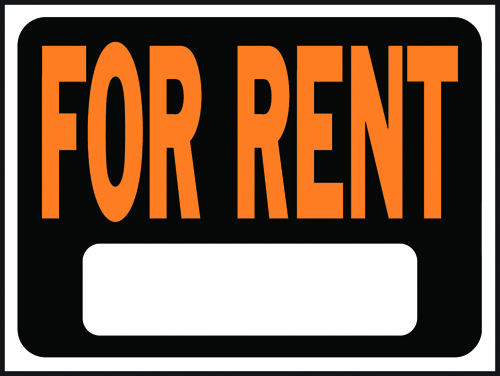 HY-KO Hy-Glo 3005 Identification Sign, Rectangular, FOR RENT, Fluorescent