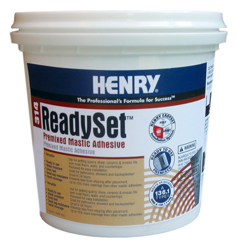 HENRY 12255 Mastic Adhesive, 1 qt Container