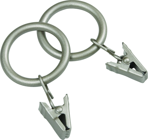 Kenney KN75001 Curtain Clip Ring, Metal, Antique Pewter