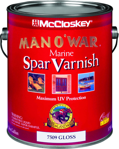 McCloskey Man O' War 7509 Marine Spar Varnish, Clear, Gloss, 1 gal