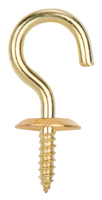 ProSource Rust-Resistant Cup Hook, Solid Brass, Brass Plated