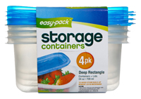 Easy Pack 8068 Storage Container Set, 28 oz Capacity, Rectangular