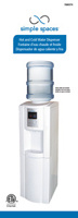 Simple Spaces Water Dispensers, Hot And Cold Dispenser, 15 L, 2 Tap Valve