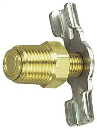 Tru-Flate 21-557GS Drain Cock, 1/4 in NPT, 150 psi, Brass