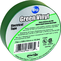 IPG 85827 Electrical Tape, 60 ft L, PVC Backing, Green