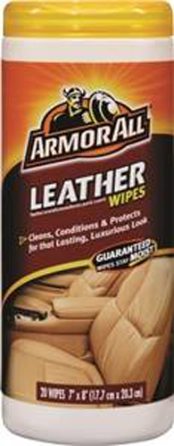 Armor All 10881-4 Leather Wipes, Opaque White, 20