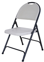 Simple Spaces Folding Chair, Metal, Gray