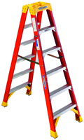 WERNER T6200 Series T6206 Twin Ladder, 300 lb Weight Capacity, 5-Step,