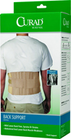 CURAD ORT22000D Back Support, One-Size, 33 to 48 in Fits to Waist,