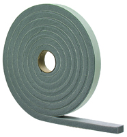 M-D 02238 Foam Tape, 17 ft L, 1/8 in Thick, PVC, Gray