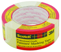 Scotch 2050-2 Performance Painting Masking Tape, 60.1 yd L, 2 in W, Rubber