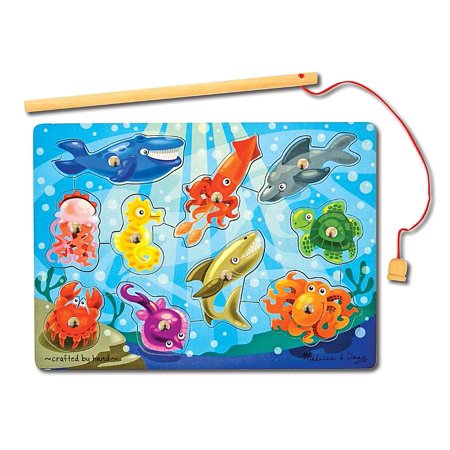 Departments - Melissa & Doug Magnetic Wooden Fishing Game and Puzzle