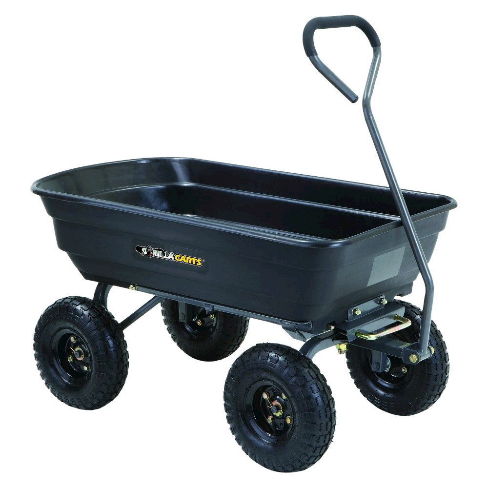 Gorilla Carts GOR4PS Medium Duty Dump Cart, 600 lb Weight Capacity, 36 in L