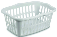 Sterilite 12458012 Laundry Basket, 1.5 bu Capacity, 1-Compartment, Plastic,