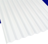 Sun N Rain 103692 Corrugated Roofing Panel, 8 ft L, 26 in W, PVC, White