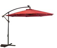 SUNRAY 10'OFFSET SOL-UMBRELL RED