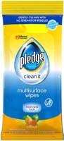 Pledge Multi-Surface Furniture Polish Wipes: Fresh Citrus