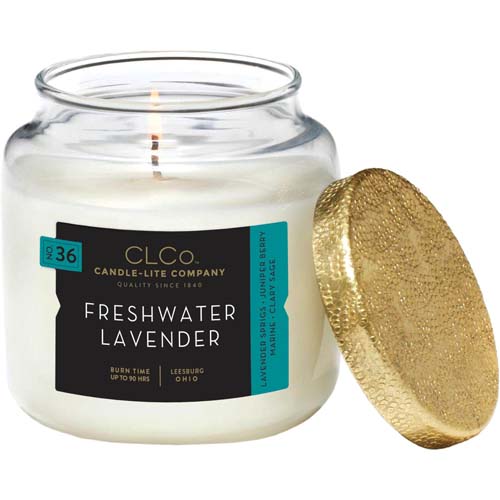 CLCo. by Candle-Lite Company Scented Freshwater Lavender Single-Wick Jar, 14