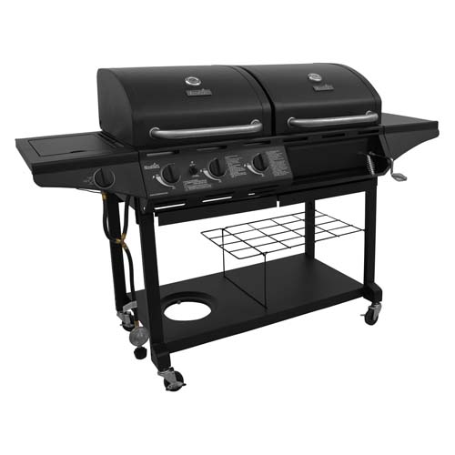 Char-Broil Gas and Charcoal Grill, Propane/Charcoal Fuel, 4 Burners, 46.8 in