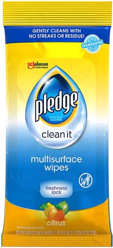 Pledge Multi-Surface Furniture Polish Wipes: Fresh Citrus