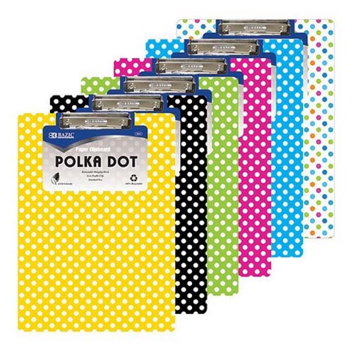 POLKA DOT PAPERBOARD CLIPBOARD