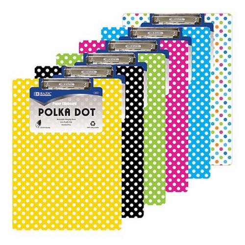 POLKA DOT PAPERBOARD CLIPBOARD