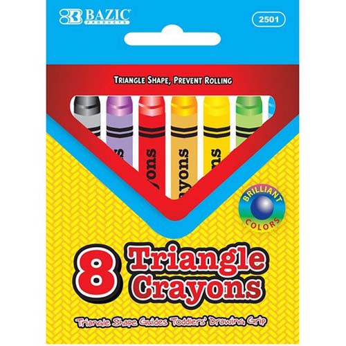 BAZIC 8 SUPER JUMBO TRIAN CRAYON