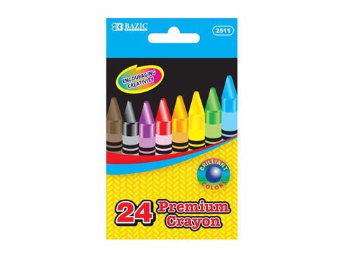 BAZIC 24 COLOR PREMIUN CRAYONS