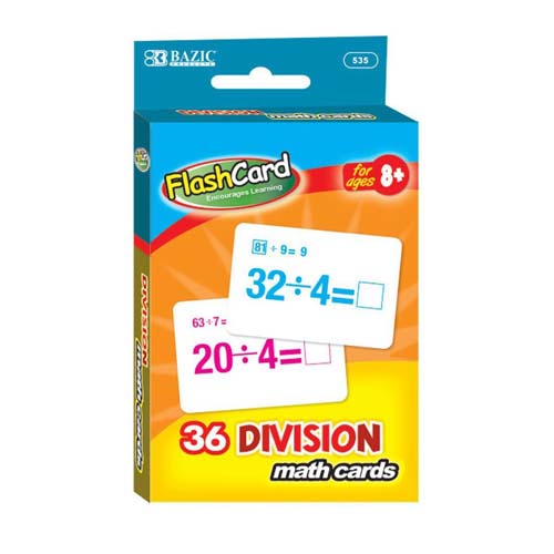 BAZIC DIVISION FLASH CARDS