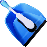Quickie 410 Dustpan and Brush Set, Plastic/Polyfiber