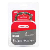 Oregon S57 Chainsaw Chain, 5/32 in File, 16 in L Bar, Stainless Steel