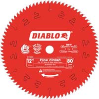 Diablo D1280X Circular Saw Blade, 12 in Dia, Carbide Cutting Edge, 1 in