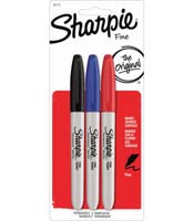 Sharpie 30173 Permanent Marker, Fine Assorted Lead/Tip