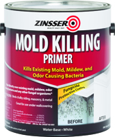ZINSSER 276049 Mold Killing Primer, White, Flat, 1 gal Can
