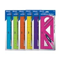 BAZIC 4PCE GEOMETRY RULER SET