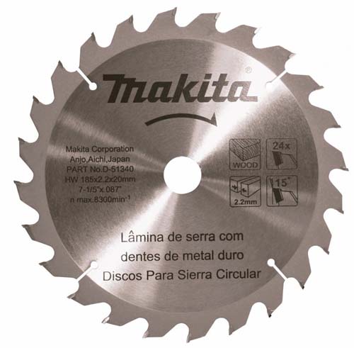 MAKITA TCT SAW BLADE 24T F/WOOD